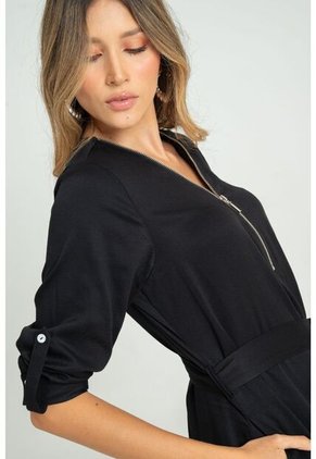 Vestido Corto Francheska Negro Ragged Pf12510409