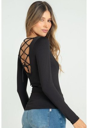 Top Montrose Negro Ragged Pf13120789