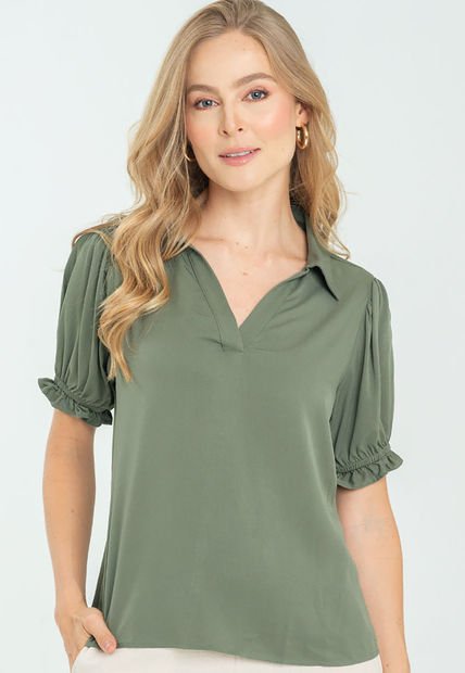 Blusa Evherly Verde Ragged Pf11112748
