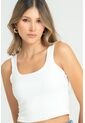 Crop Top Ssentials Blanco Ragged Pf13120805 de Ragged