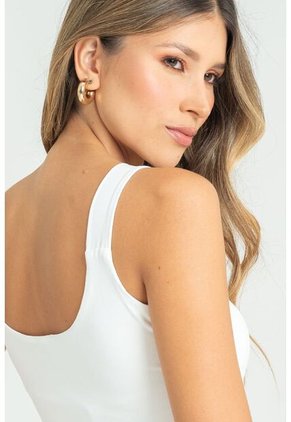 Crop Top Ssentials Blanco Ragged Pf13120805