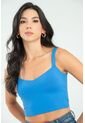 Crop Top Ssentials Azul Ragged Pf13120805 de Ragged