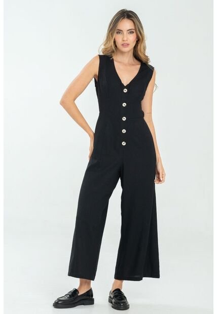 Enterizo Largo Shixian Negro Ragged Pf11530120