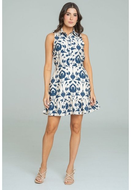 Vestido Toscana Azul Ragged Pf11511462