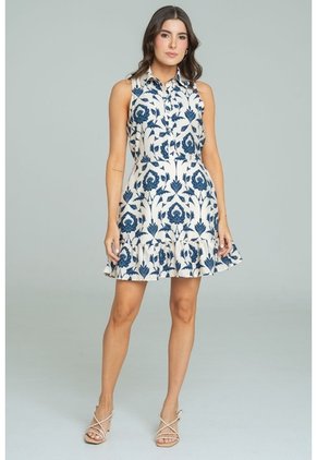 Vestido Toscana Azul Ragged Pf11511462