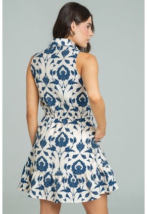 Vestido Toscana Azul Ragged Pf11511462