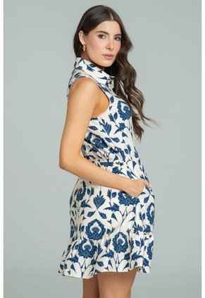 Vestido Toscana Azul Ragged Pf11511462