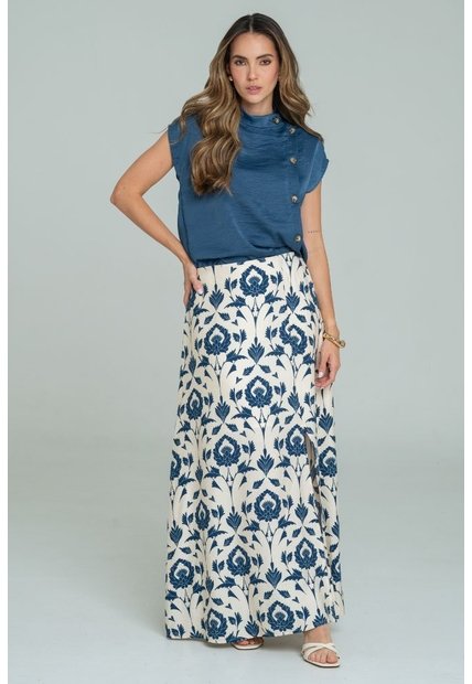 Falda Toscana Azul Ragged Pf11320532