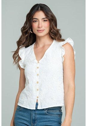 Blusa Nilu Blanco Ragged Pf11113171