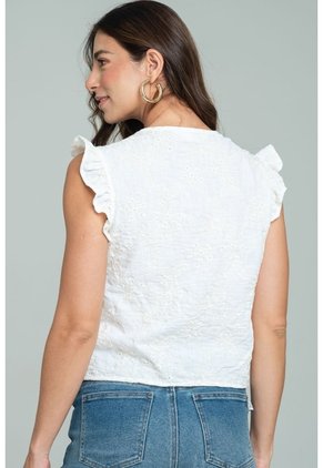 Blusa Nilu Blanco Ragged Pf11113171