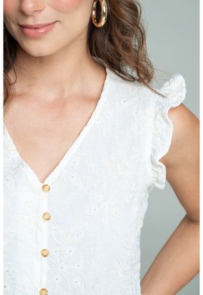 Blusa Nilu Blanco Ragged Pf11113171