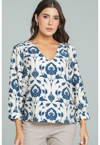 Blusa Toscana Azul Ragged Pf11113158 Ragged