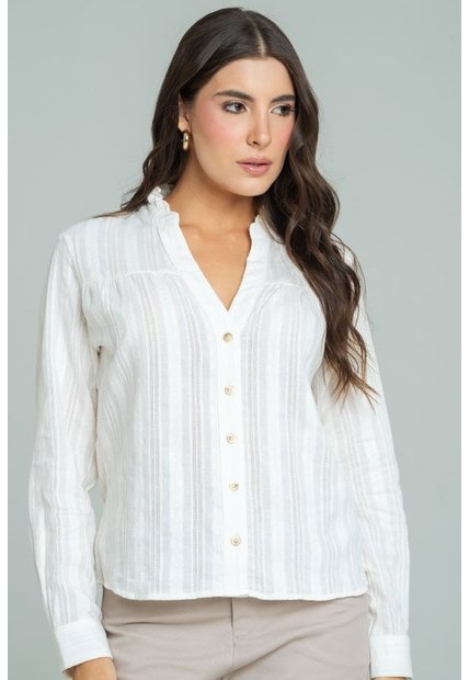 Camisa Mila Blanco Ragged Pf11113152