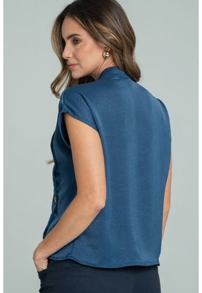 Blusa Tail Azul Ragged Pf11113139