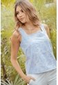 Blusa Flora Rayas Azul Ragged Pf11113151 de Ragged