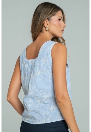 Blusa Flora Rayas Azul Ragged Pf11113151