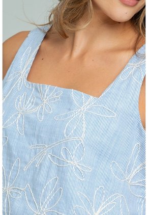Blusa Flora Rayas Azul Ragged Pf11113151