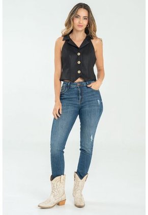 Chaleco Sofia Negro Ragged Pf12150030