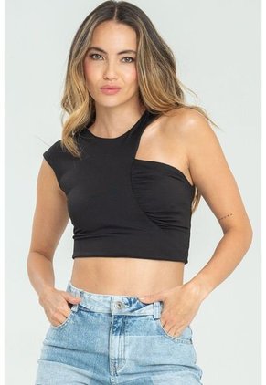 Crop Top Quinn Negro Ragged Pf13120792