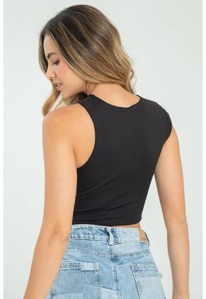 Crop Top Quinn Negro Ragged Pf13120792