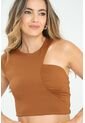 Crop Top Quinn Café Ragged Pf13120792 de Ragged