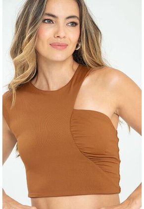 Crop Top Quinn Café Ragged Pf13120792