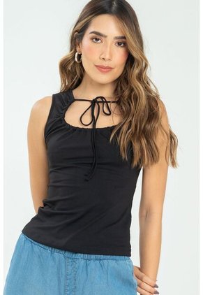 Top Rhossa Negro Ragged Pf13120813