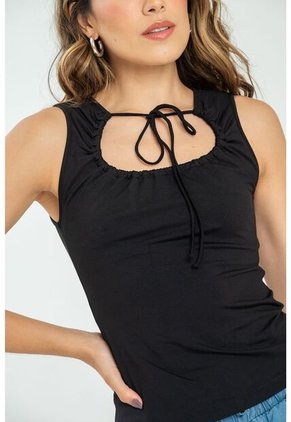 Top Rhossa Negro Ragged Pf13120813