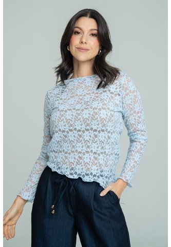 Top Aqua Azul Ragged Pf11121194 Ragged
