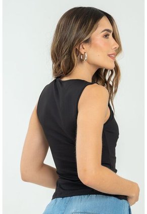 Top Rhossa Negro Ragged Pf13120813