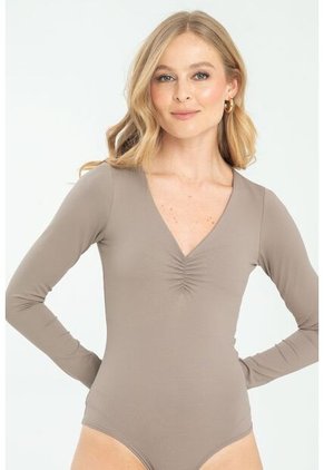 Body Manga Larga Gris Ragged Pf13120456