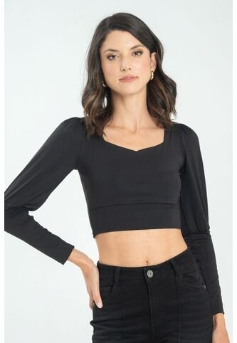 Crop Top Atwood Negro Ragged Pf13120797 Ragged