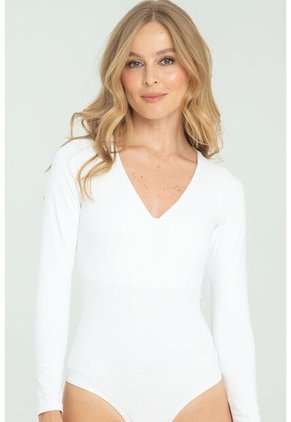 Body Manga Larga Blanco Ragged Pf13120456