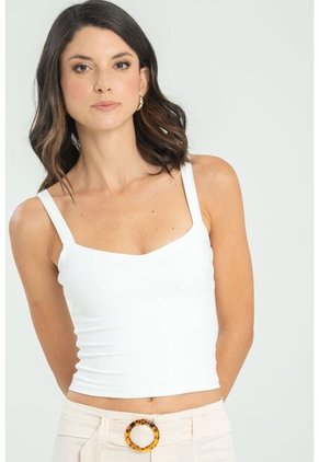 Crop Top Crosbhie Blanco Ragged Pf13120810