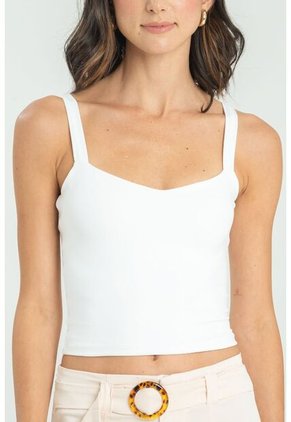 Crop Top Crosbhie Blanco Ragged Pf13120810