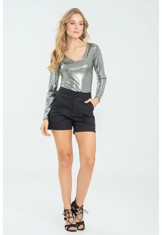 Short Asimetrico Negro Ragged Pf11340150 Ragged