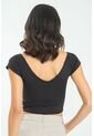 Top V Manga Corta Negro Ragged Pf13120816 de Ragged