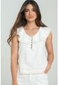 Blusa Atlantida Pespuntes Blanco Ragged Pf21110016 de Ragged