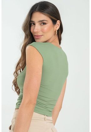Top Bruselas Verde Ragged Pf13120750
