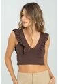 Crop Top Hattie Café Ragged Pf13120820 de Ragged