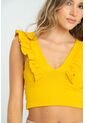 Crop Top Hattie Amarillo Ragged Pf13120820 de Ragged