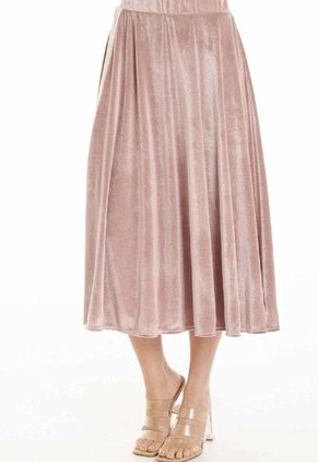 Falda Midi Velvet Rosa Ragged Pf11320410