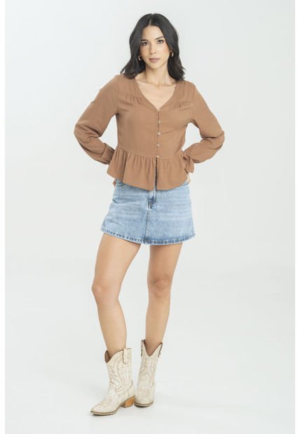 Blusa Sere Beige Ragged Pf11112983