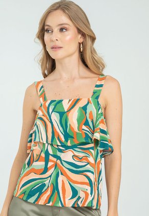 Blusa Mila Café Ragged Pf11112729