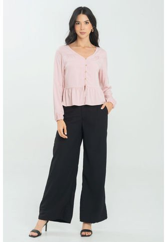 Pantalon Pretina Asimetrica Negro Ragged Pf11310869 Ragged