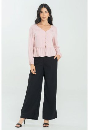 Pantalon Pretina Asimetrica Negro Ragged Pf11310869