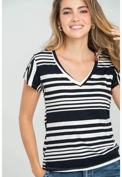 Blusa Liberty Negro Ragged Pf11121135