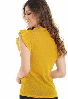 Camiseta Alana Amarillo Ragged Pf11120964