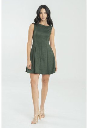 Vestido Corto Anle Verde Ragged Pf11511390