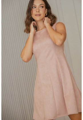 Vestido Corto Anle Rosa Ragged Pf11511390